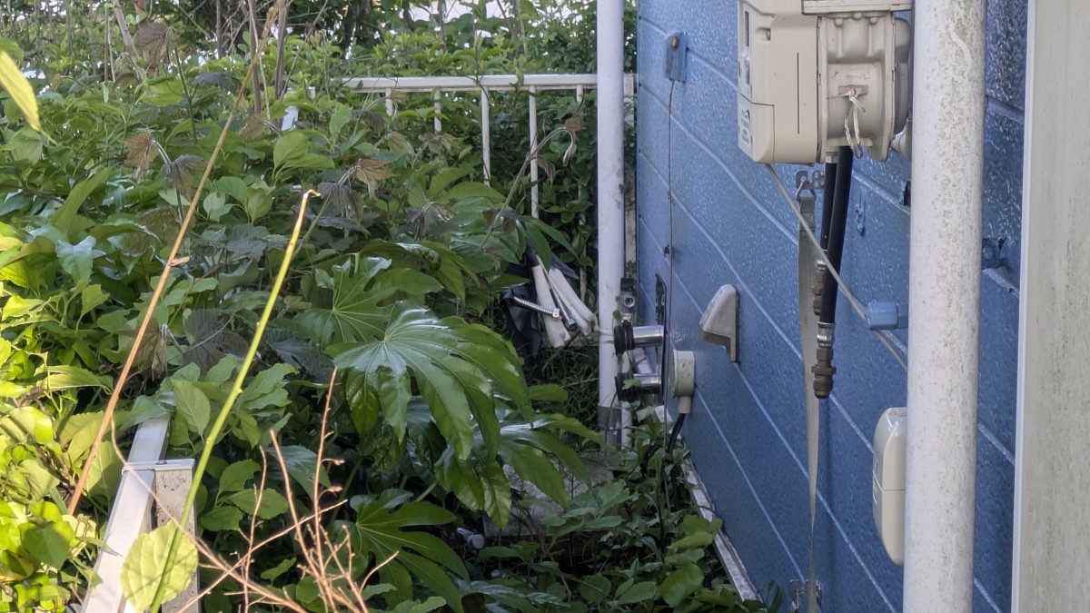 給湯器も外され、持ち去られていた。