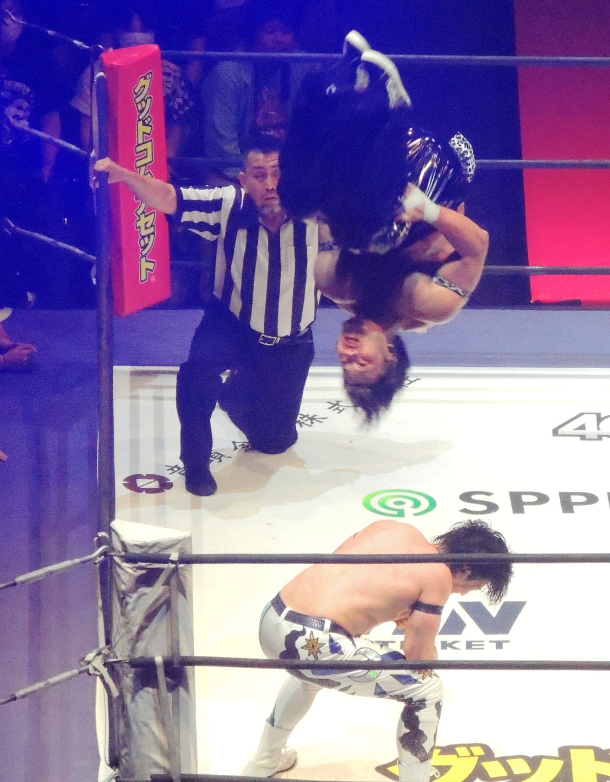 かつてのタッグパートナー、マイク・ベイリーの技・アルティマウェポンを出したMAO