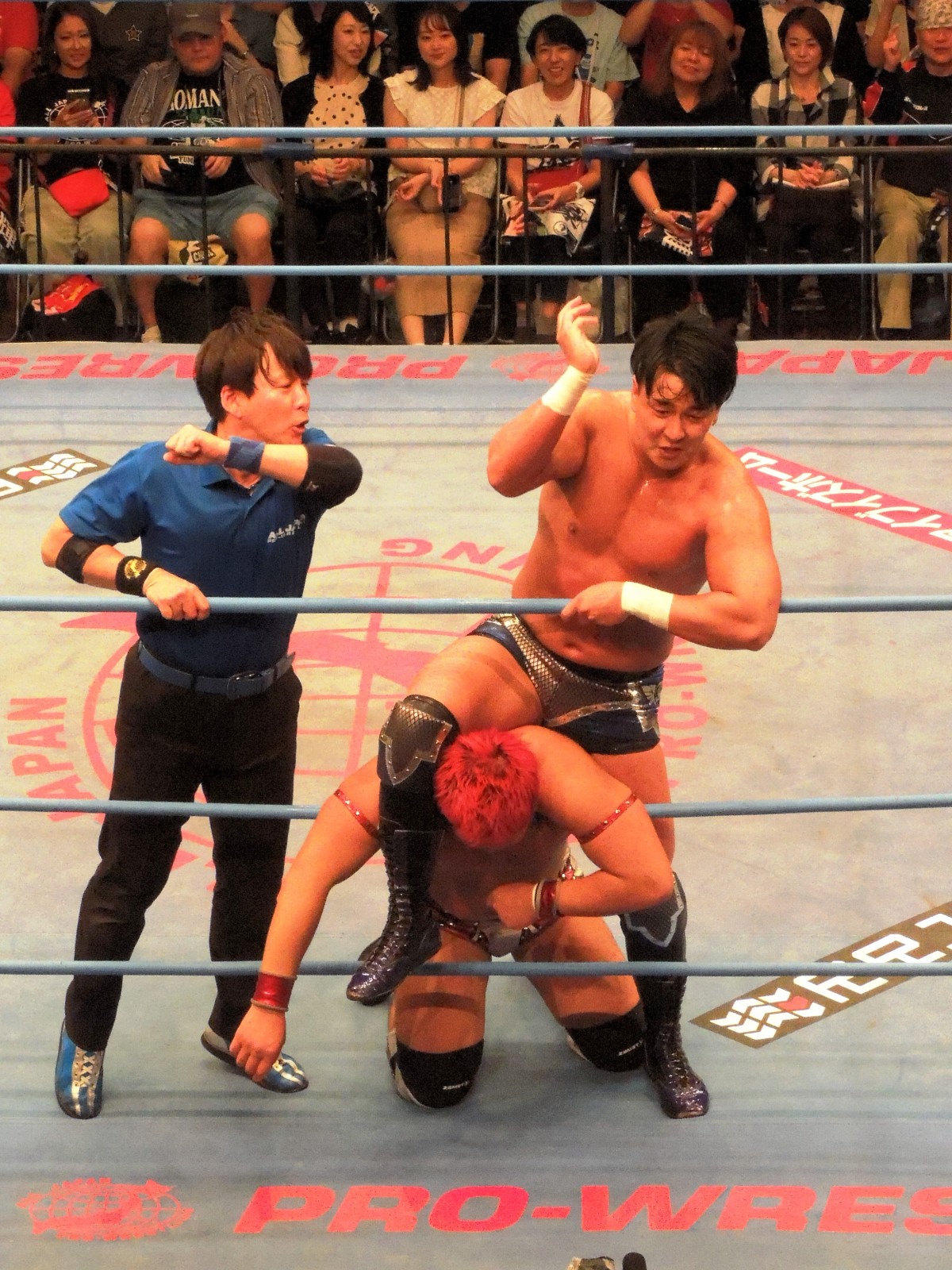 青柳も神林レフェリーをおちょくるかのごとく3方向でやって、4方向目(南側)は逆にやるように思わせておいてやらず、手玉に取る
