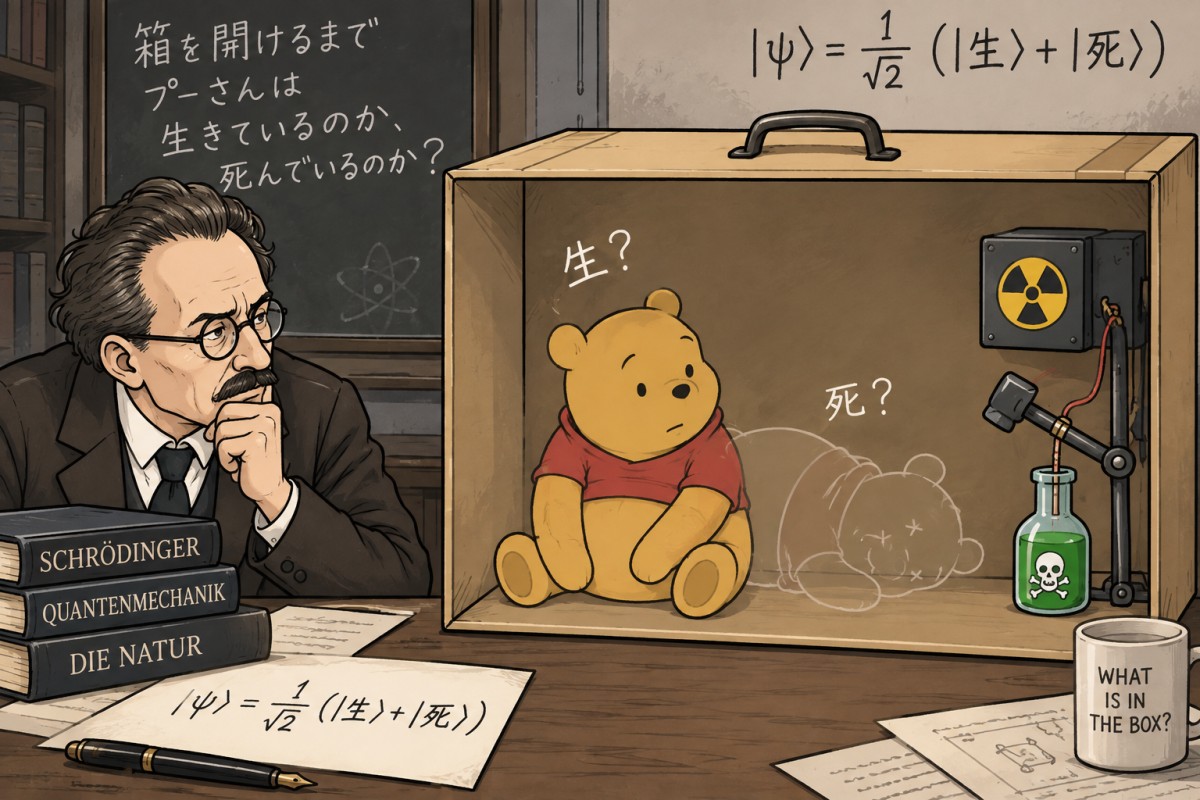 ブラックボックスのなかでどういう状態になっているのかわからない、シュレーディンガーの熊
