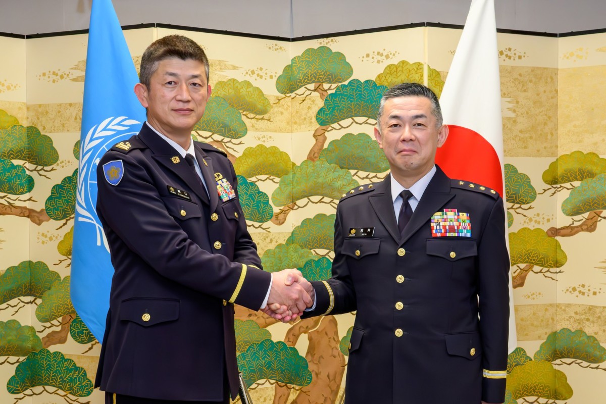 4月24日、荒井陸上幕僚長に出国報告を行った堀口大助1等陸佐(陸上自衛隊のX公式アカウントより)