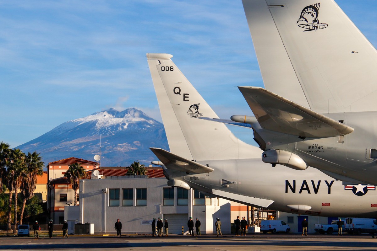 イタリアのシチリア島にある米海軍シゴネラ基地（米国防総省画像配信サービス「DIVIDS」より）