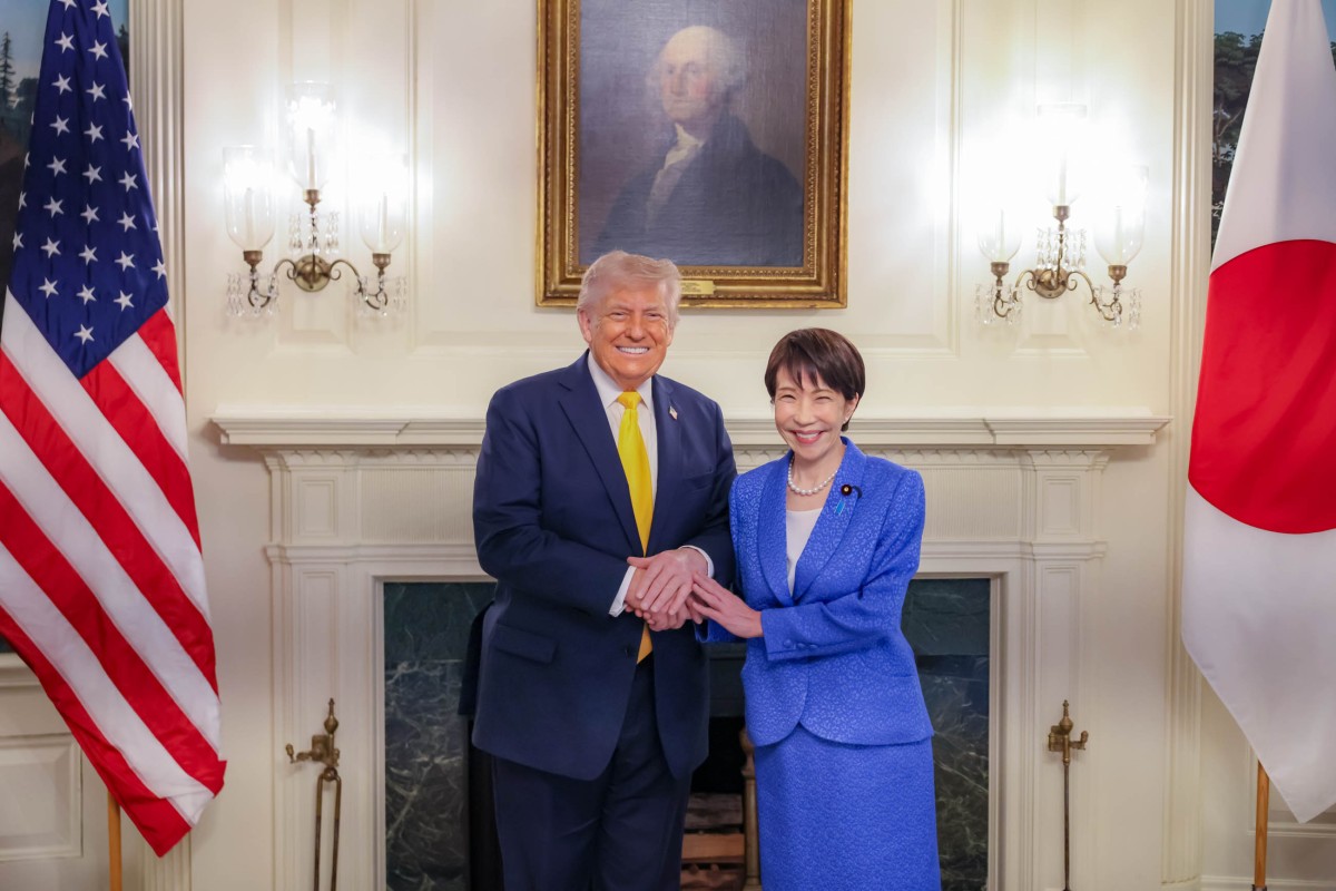 ３月１９日にホワイトハウスで行われた日米首脳会談。高市首相はトランプ大統領との蜜月ぶりをアピール（首相官邸ウェブサイトより）